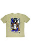 Lenithra Attack on Titan Mikasa Anime Back Printed Unisex Oversize Beige T-Shirt - 3