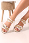Hsr6005 Women's Straw Sandals Stylish Summer Beach Vacation Straw Casual Velcro Sandals - 4