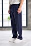 Modal Fabric Comfortable Fit Straight Leg Jogger Men's Trousers - Navy Blue - 5