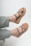 Hilary Kriste Bell Finger Stone Detail Women's Slippers Black