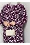 Patterned Front Gathered Viscose Dress - Purple / E0131 - 7
