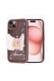 iPhone 15 Case with Camera Protection Figure Design Klfs Capya Cover-Dark Brown - 4