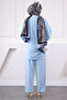 Baby Blue Kimono Pants Modal Set - 3