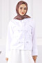 Ecru Bow Front Button Shirt - 2