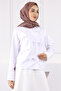 Ecru Bow Front Button Shirt - 3