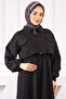 Black Jacket Combination Waist Elastic Dress - 4