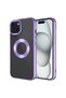 iPhone 15 Compatible Single Camera Frame Logo Showing Omega Case-Lilac