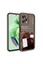 حافظة Redmi Note 12 5G مع حماية للكاميرا وطبقة خلفية مطبوعة KLFS غطاء أنيق - بني فاتح - 5