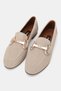 WOMEN'S BEIGE SUEDE GENUINE NATURAL LEATHER NUMBER 36-41 BUCKLE SHOES - 2