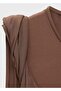 Asymmetric Strap Draped Dress - 5