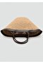 Large Size Natural Fiber Handle Tote Bag - 6