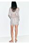 Lurex Openwork Detailed Short Dress - 4