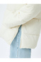 Inflatable Coat Hooded Quilted Zippered Snap Button Pocket - 7
