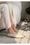 Soft Wrinkled Matte Vegan Leather Blunt Toe Flat Sole Women's Ballerinas - 4