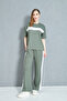 Women's Front Stripe Detailed Modal Fabric Short Sleeve Tracksuit Set