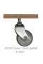 Office Armchair Cabinet Shelf 360 Degree Swivel 50 X 20 Screw Caster Transparent 50 mm (4 Units) - 4