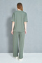 Women's Front Stripe Detailed Modal Fabric Short Sleeve Tracksuit Set - 5