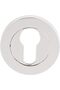 D.T 2 Pack Round Euro Profile Escutcheon Set, Polished Chrome - 2