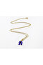 Minimal Navy Blue Evil Eye Murano Nal Necklace, Gift Necklace (60 cm) - 7