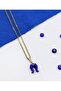 Minimal Navy Blue Evil Eye Murano Nal Necklace, Gift Necklace (60 cm) - 2