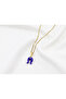 Minimal Navy Blue Evil Eye Murano Nal Necklace, Gift Necklace (60 cm) - 5