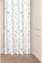 Flower Leaf Bohemian Simple Soft Pastel Patterned Special Design Digital Printed (Single Wing) Stylish Background Curtain