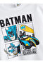 White Crew Neck Batman Printed Boys' T-Shirt - 2