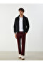 Black Stand Collar Long Sleeve Men's Zip-Up Sweatshirt - 4