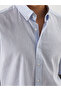 Giyçık Store Den Blue Regular Fit Linen Mixed Material Men's Shirt - 4