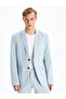 Lcw Business Blue Standard Fit Linen Mixed Men's Blazer Jacket