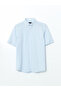 Giyçık Store Den Blue Regular Fit Linen Mixed Material Men's Shirt - 6