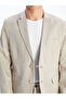 Standard Fit Linen Blend Men's Blazer Jacket - 3