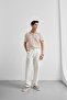 Boso White Men's Double Pleated Linen Baggy Trousers - 3