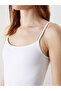Lcw Vision White U-Neck Rope Strap Women's Undershirt - 3