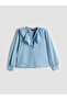 Women's Jean Shirt with Cropped Collar - 5