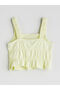 Green Square Collar Girls' Crop Blouse - 2