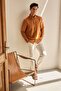 Turi Men's Cotton Shirt Modern Slim Fit Linen Look Long Sleeve - 5