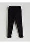 Black Elastic Waist Soft Textured Girls' Knitwear Tights