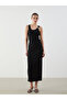 Lcwaikiki Classic Black Tight Fit Pencil Skirt
