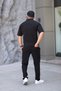 Men's Polo Neck T-Shirt, Relaxed Fit, Snap Detail, Bottom Top Suit - 5