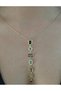 Trend Y Necklace with Colored Stones - 2