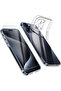 1C1K iPhone 15 Pro Max Compatible 1 Camera Protected Transparent Silicone Case + 1 Tempered Glass Screen Protector