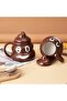 Poo Emoji Mug Cup Fun Funny Design Ceramic Coffee Tea Cup Gift Set for Office Home - 7