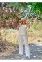 Muslin Back Tie Detailed Bandana Linen Suit - 2