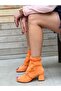 صندل صيفي بكعب 5 سم من SMILE ORANGE SUEDE - 5