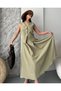 Women's Vest Pleated Skirt Suit Khaki