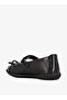 Girls' Bow Accent Leather School Shoes with Hook and Loop Closure - 4