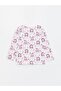 Crew Neck Patterned Long Sleeve Baby Girl Pajama Set - 3