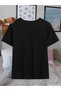 Women's 100% Cotton Black T-Shirt, Scuba Diver Long Leggings (Leggings T-Shirt Suit) - 2