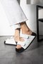 Quilted Velcro Home and Outdoor Women's Slippers – White - 3
